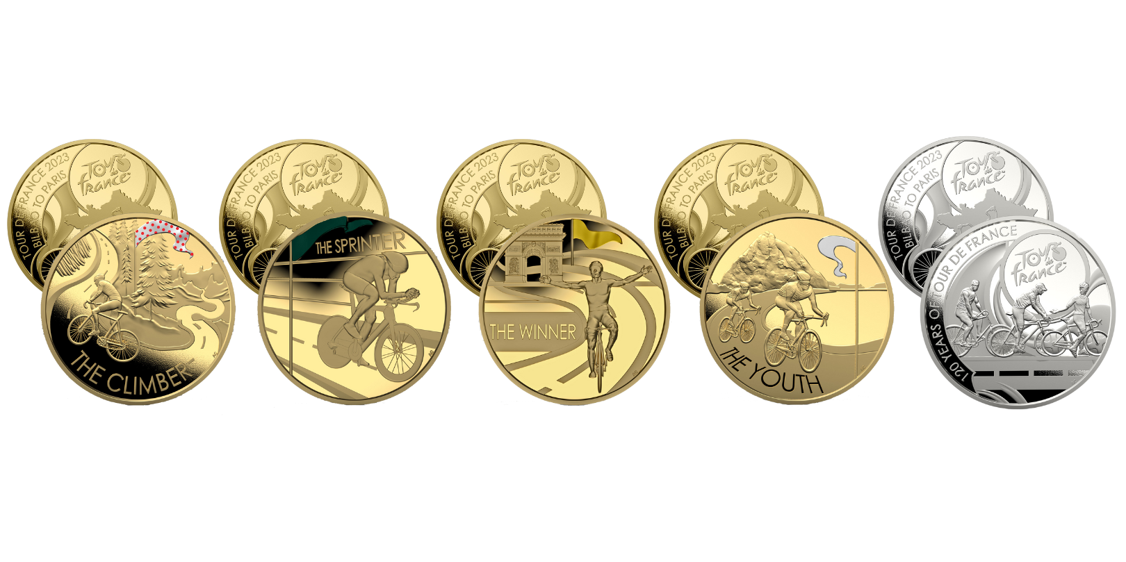 5 officielle medaljer